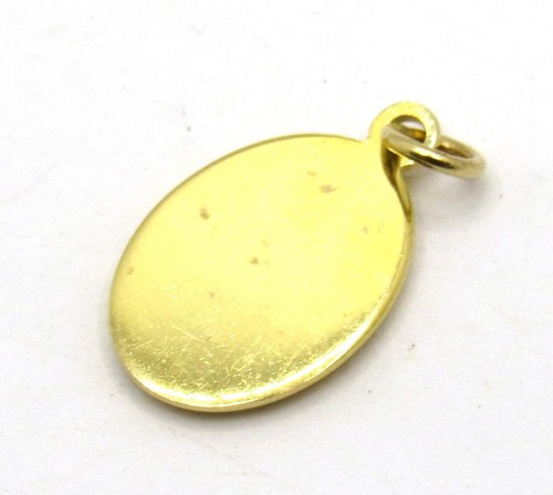 14K YELLOW GOLD OVAL MOTHER & CHILD KID BRACELET CHARM NECKLACE PENDANT ESTATE - Picture 2 of 3