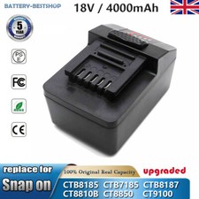 For Snap on 18V 4Ah Battery CTB8187 CTB8185 CT8810 CT8850 CT7850 CTB7185 CT9075