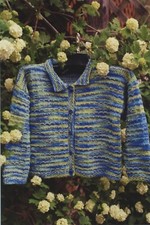 Sarah James Knitting Pattern CH529 Child Naturally Jacket 3-8yrs 29"-33"