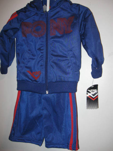 NUOVO con etichetta ragazzo bambino 12mos PONY 2PZ OUTFIT felpa GIACCA PANTALONI TUTA 12M