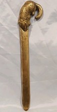 Vintage 1979 Arthur Court Designs Brass Letter Opener w/ Fox Decoration