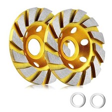 4 Inch Concrete Stone Ceramic Turbo Diamond Grinding Cup Wheel,12 Segs 2 Pieces