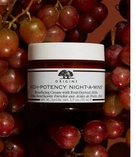 Origins High Potency Night A Mins Resurfacing Cream Fruit Derived AHA 1.7 oz NIB