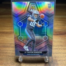 2024 Panini Mosaic Jatavion Sanders SILVER PRIZM Rookie Card #377 Panthers (RC)