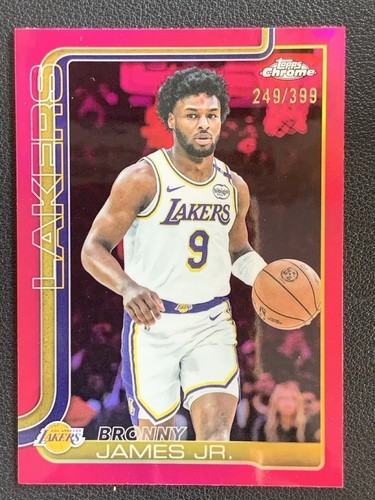 Bronny James Jr. 2025-26 Topps Chrome Magenta Refractor Base /399 #182