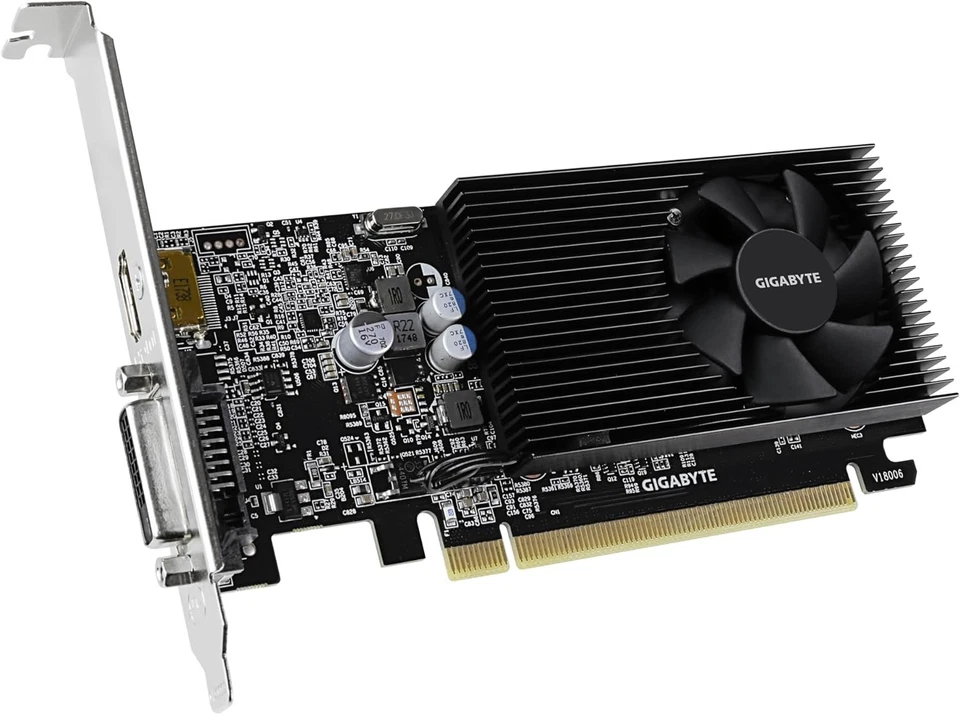 GIGABYTE GeForce GT 1030 2GB DDR4 Low Profile HDMI DVI GPU Used GV-N1030D4-2GL - Image 3 of 4