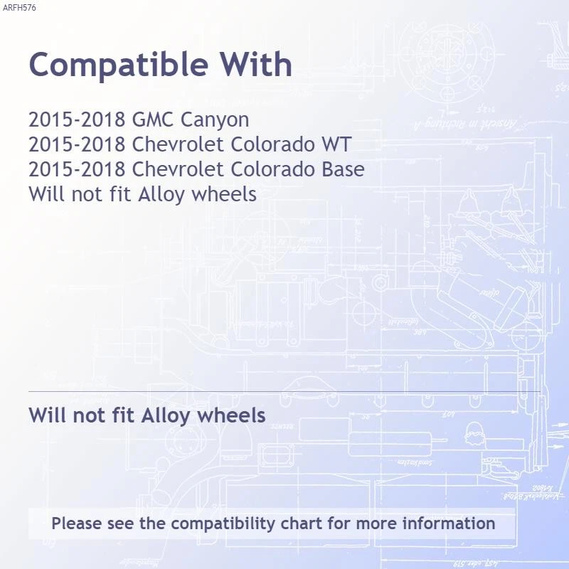 Juego de 4 cubiertas de rueda de ventilación de 16' 6 para GMC Canyon 2015-2020 - cromadas Foto 3 de 4