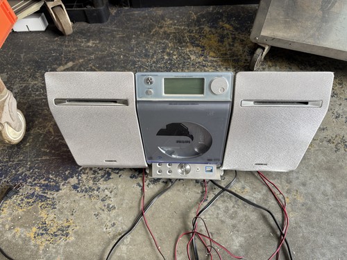 Philips MCM275 Micro Stereo System CD Radio w/ Speakers MP3 NO Remote