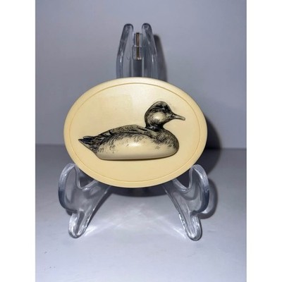 Vintage Duck Trinket Box Artek Inc. faux scrimshaw