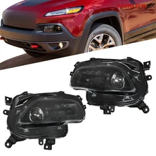 For jeep cherokee Projector Headlights Assembly Halogen Right+Left 2014-2018