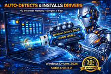 Offline Windows Driver Installer USB 2026 64GB USB 3.2 | No Internet Needed