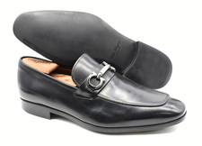Men's Salvatore Ferragamo 'Benford' Black Leather Loafers - Size US 9 - EE