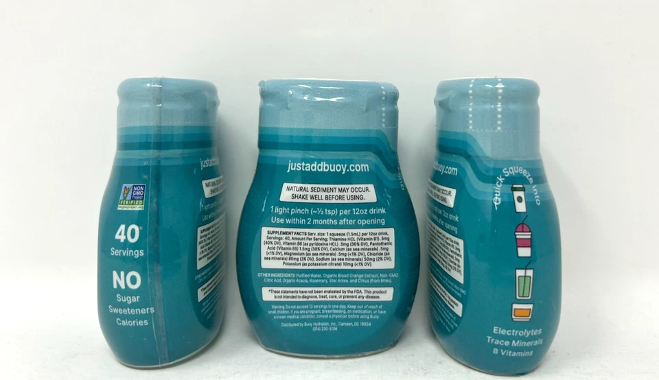 BUOY Hydration Drops + Trace Minerals (Unflavored), 2 fl oz, (Pack of 3) - Image 2 of 2