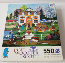 Ceaco 550 Piece Jigsaw Puzzle FETCHING FLORALS Jane Wooster Scott 2013 (24"x18")