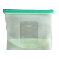7Penn Silicone Food Storage Bag 1000mL - 1pk Green 8 x 6.25in Reusable Food Bags