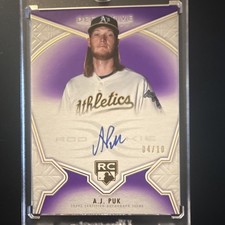 Topps Definitive Rookie Autograph A.J. Puk #DRA-AP Purple /10 Diamondbacks 