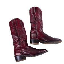 Vintage FRYE Western Cowboy Boots Mens Size 7 D Oxblood Leather Made In USA