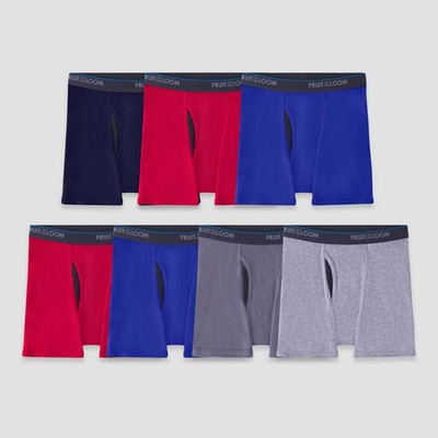 Fruit Of The Loom Men's Boxer Briefs 2XL 3-6-9-12 Pack Assorted Colors Free Ship