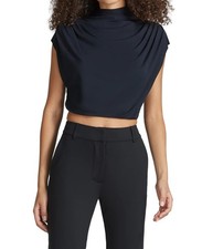 Commando Butter Draped Mockneck Short Sleeve Crop Top - TS34 MSRP 118.00