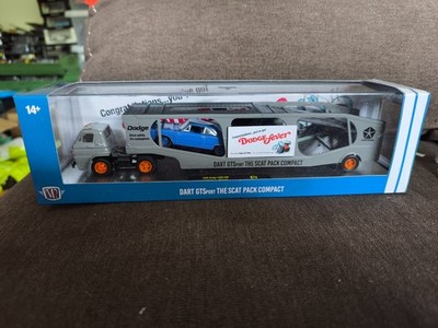 1:64 1968 Dodge L600 COE & 1968 Dodge GTS 340 R74 M2 Machines Hauler Set