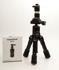 mantona kaleido mini Stativ Tischstativ mit einer ulanzi Smartphone Halterung