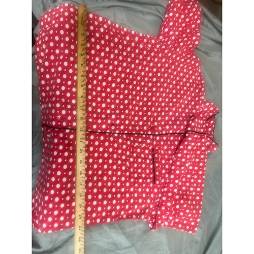Sleep Red White Hearts Fleece Pajama Set Long Sleeve Pants - Picture 7 of 7