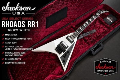 Jackson USA Select Randy Rhoads RR1 Guitar Snow White - with Coffin Case
