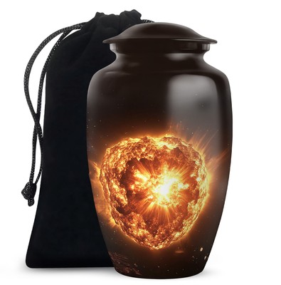 Crab Nebula 10inch Memorial Urn for Mom Ashes Adult Cremation Human Tribute Urns