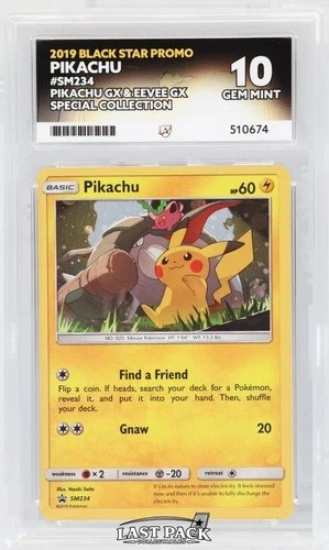 Pikachu SM234 ACE Black Star Promo Pokemon ACE 10 Gem Mint LOW POP