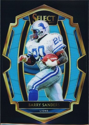 Barry Sanders 2018 Panini Select #189 Premier Light Blue Prizm Die-Cut /99 Lions