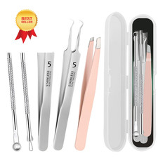 YGQQOY Blackhead Size B-Ingrown Hair Tweezers,Blackhead Tweezers, Silver