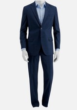Nautica Men's Blue Plaid Modern Gaff Jacket Pants Suit Size 42S 36W-28L
