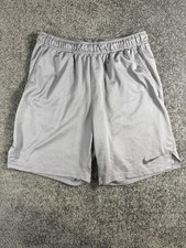 Nike Dri-FIT Athletic Shorts Mens Large Gray 8in Inseam Running Training Gym