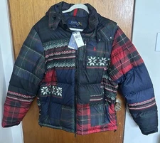 Polo Ralph Lauren Puffer Jacket Ski Gorham Down Aztec Patchwork Christmas L $498