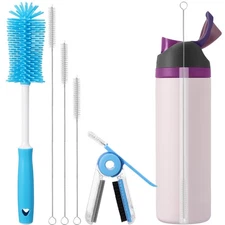 Water Bottle Cleaning Kit, Brush and Straw Cleaner for Owala, 5 PCS