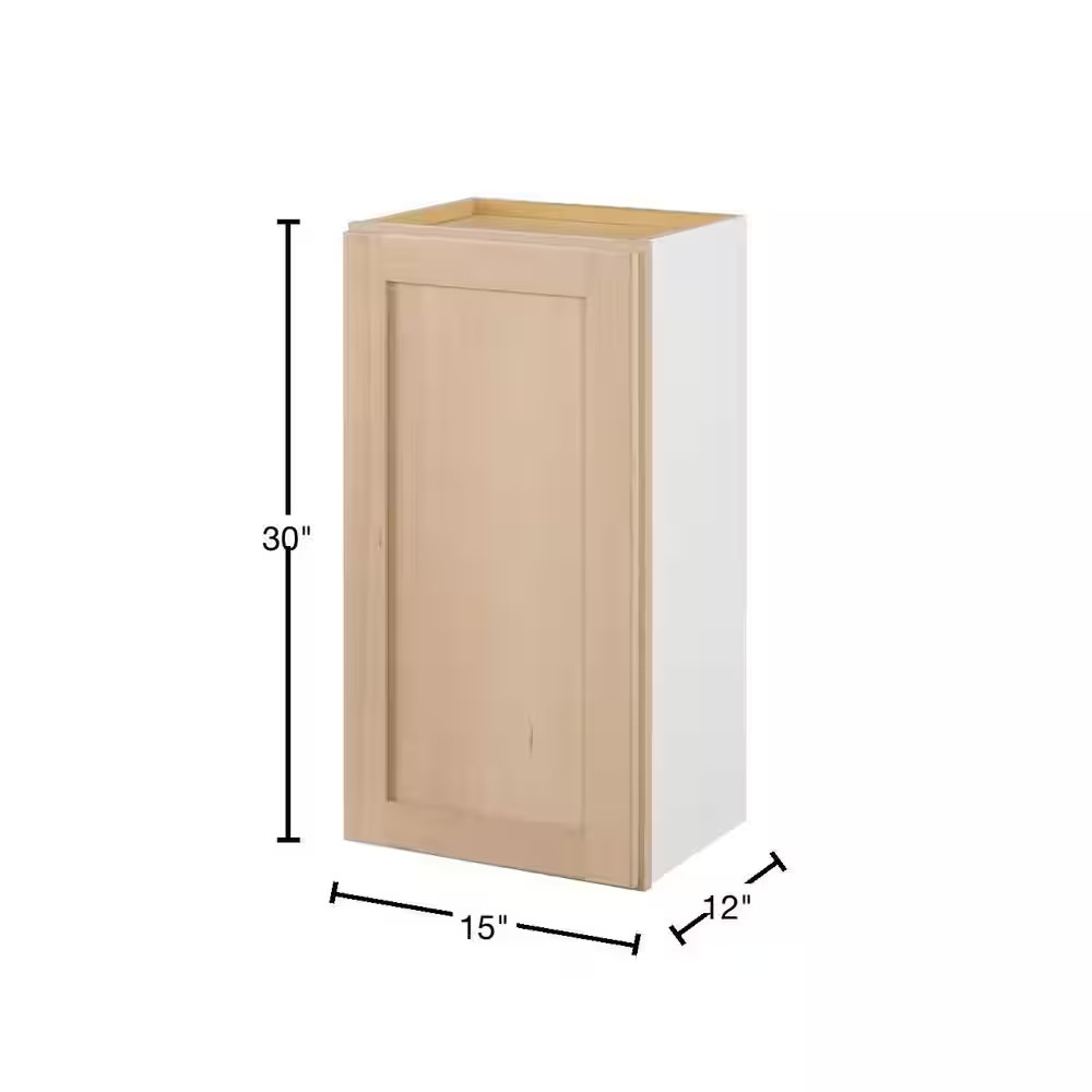 NEW Unfinished 15x12x30 Wall Kitchen Cabinet Easy Assemble CLICKREADY Design