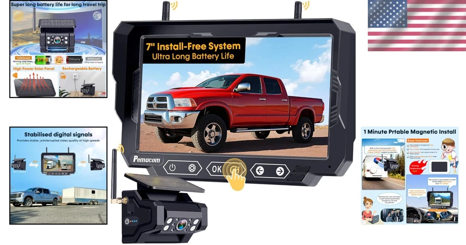 Scratch-Proof Wireless Backup Camera Rechargeable - Image 2 of 4