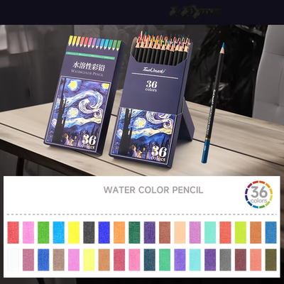 #ad Premium 36 48 72 Color Oil Based Water Soluble Colored Pencil Set for Student Ar GBP 23.93