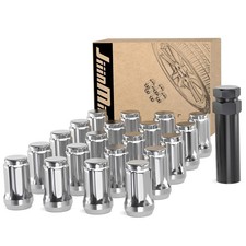 20PCS 1/2X20 Lug Nuts Chrome with 6 Spline Tuner, 1/2"-20 Locking Lugnut with 1