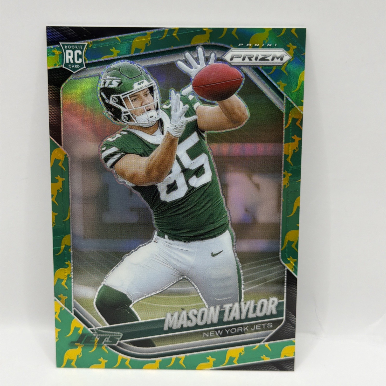#329 Mason Taylor 2025 Panini Prizm Football RC Kangaroo Prizm /61