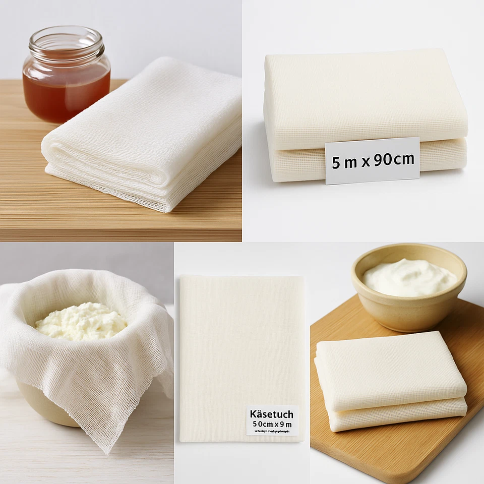 Baumwollgaze Käsetuch 90 cm x 5 m 100% Baumwolle - Bild 2 von 4