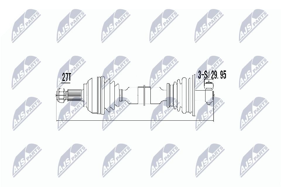 DRIVE SHAFT NPW-RE-003 FOR RENAULT LAGUNA/II/Grandtour/Sport/Tourer 1.8L 4cyl - Image 3