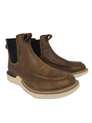 Phantom Rider PH5038 6'' Western Romeo Slip On Wedge Moc Toe Boot Brown Size 7.5D