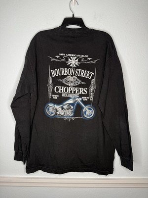 Vintage Bourbon Street Choppers New Orleans Mens XL T Shirt Vintage Y2K Black