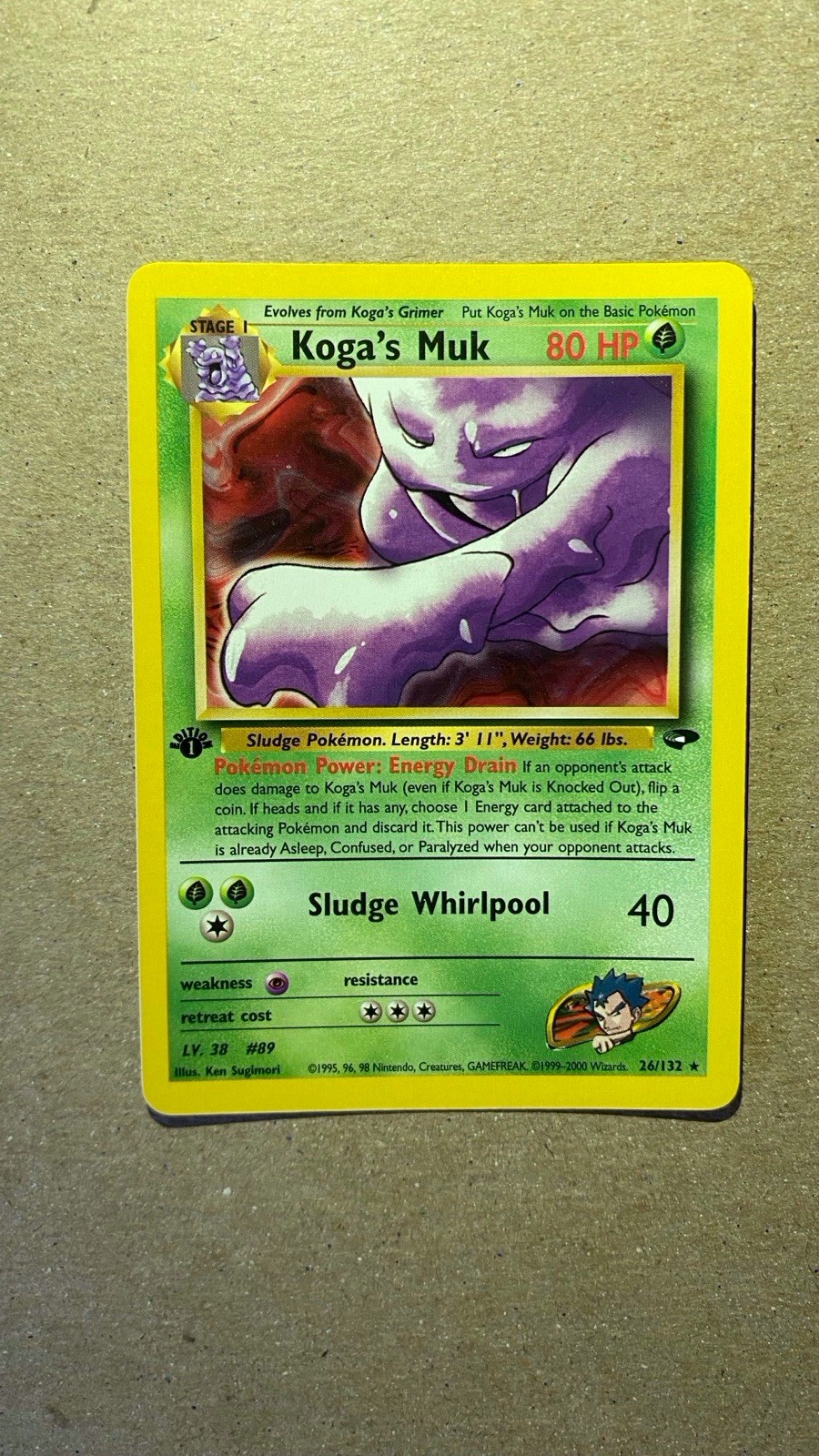 Koga's Muk 26/132 - Gym Challenge 1st Edition Rare Pokemon TCG NM