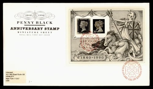 DR WHO 1990 GB FDC PENNY BLACK ANIV S/S R38879