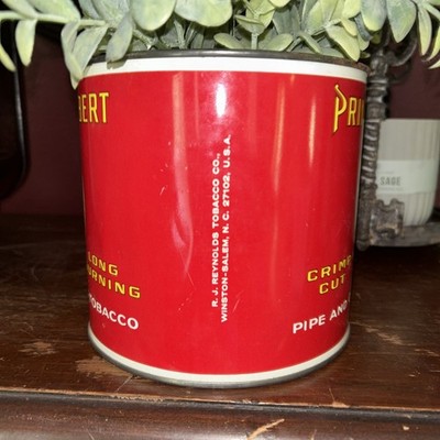 Prince Albert Tobacco Tin Round Large metal no lid Great condition