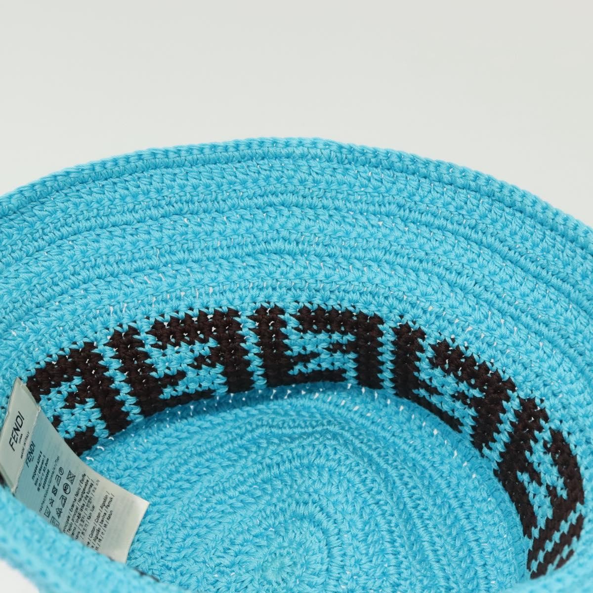 FENDI Zucca Canvas Hat Cotton Blue Auth yk19421M | eBay