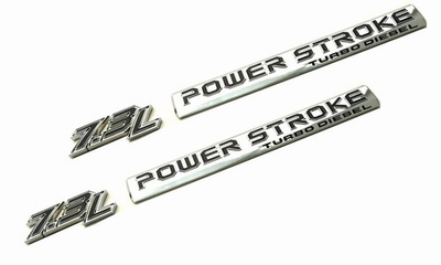 #ad Chrome Black Side Door 7.3L Power Stroke Badges Set of 4 Fit for F250F350 $34.99