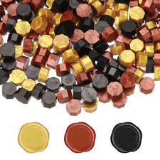 Wax Seal Beads, 300 Pcs Wax Sealing Beads, Black/Gold/Red Gold